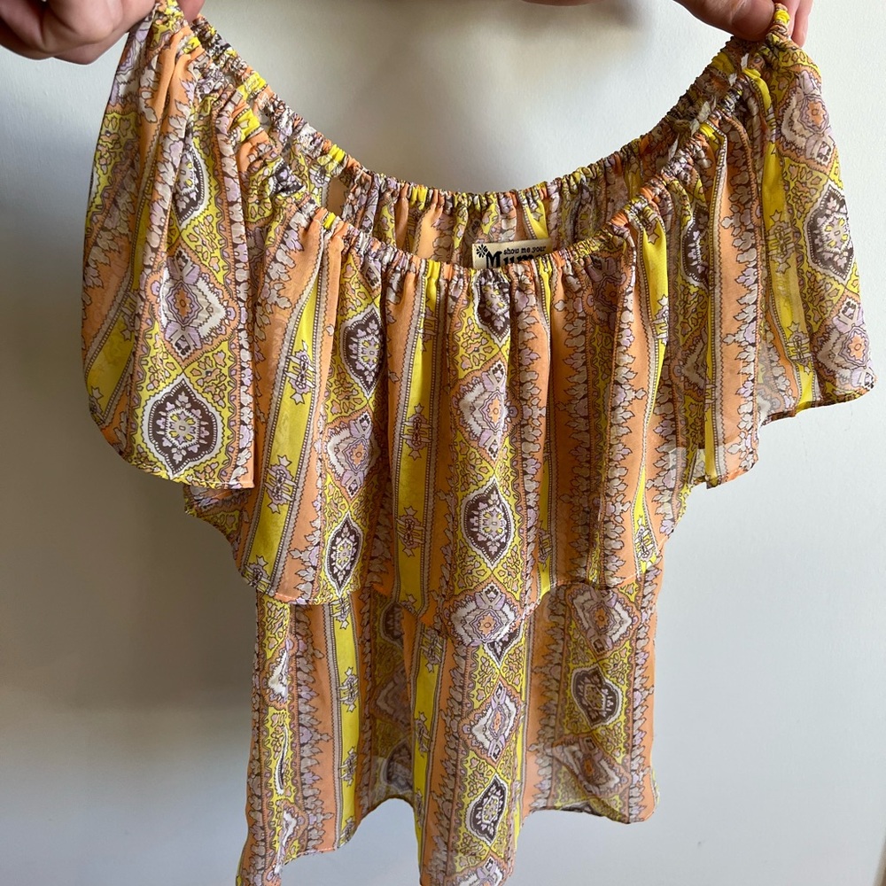 Show me your mumu off shoulder top great condition